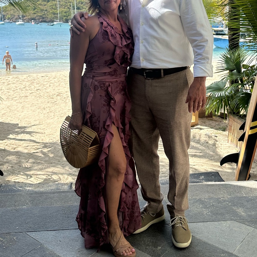 Elegant Ruffled Dress  NBD XS